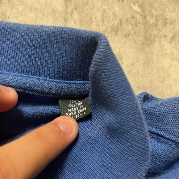 Masters Collection Blue L Men's Golf Polo Short Sleeve Collared Shirt - Picture 5 of 11